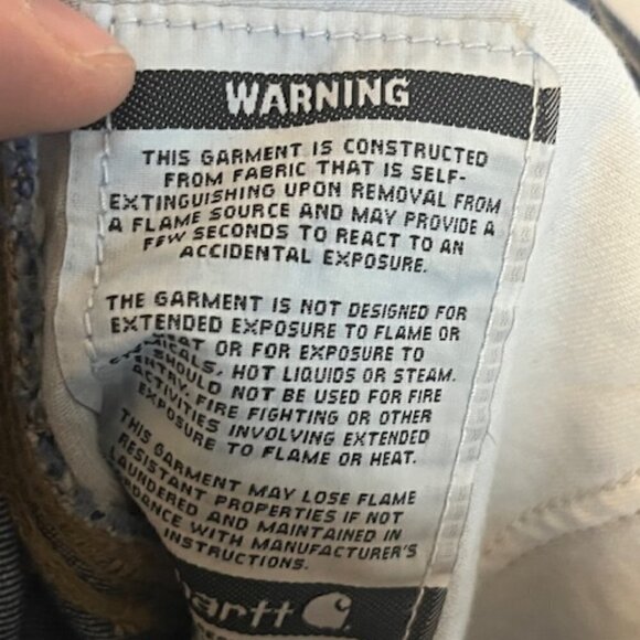 Carhartt Jeans Men's 44x32 Flame Resistant Straight Leg Denim - Picture 4 of 4